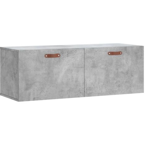 Armoire murale Salon,Meuble bas de Rangement,Meuble TV gris béton 100x36,5x35 cm bois d'ingénierie -78161