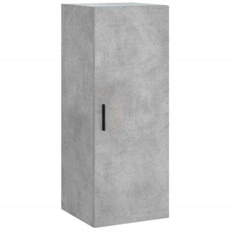 Armoire murale Salon,Meuble bas de Rangement,Meuble TV gris béton 34,5x34x90 cm -23339
