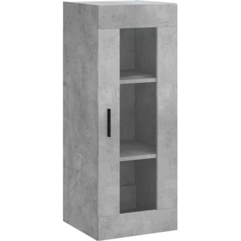 Armoire murale Salon,Meuble bas de Rangement,Meuble TV gris béton 34,5x34x90 cm -62269