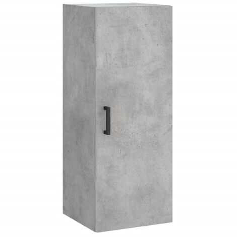 Armoire murale Salon,Meuble bas de Rangement,Meuble TV gris béton 34,5x34x90 cm -67085