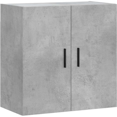 Armoire murale Salon,Meuble bas de Rangement,Meuble TV gris béton 60x31x60 cm bois d'ingénierie -91045