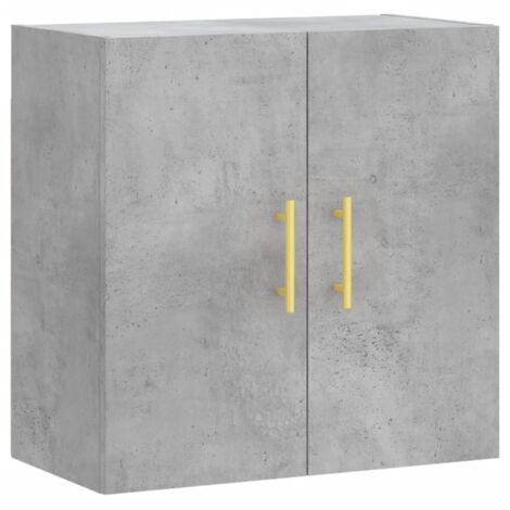 Armoire murale Salon,Meuble bas de Rangement,Meuble TV gris béton 60x31x60 cm bois d'ingénierie -95517