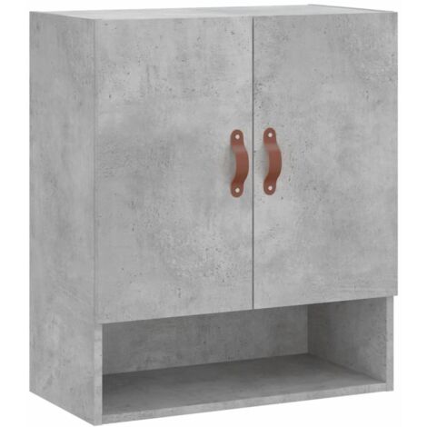 Armoire murale Salon,Meuble bas de Rangement,Meuble TV gris béton 60x31x70 cm bois d'ingénierie -16081