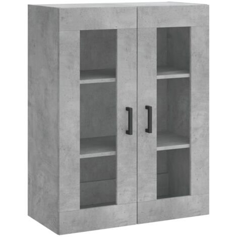 Armoire murale Salon,Meuble bas de Rangement,Meuble TV gris béton 69,5x34x90 cm -27352