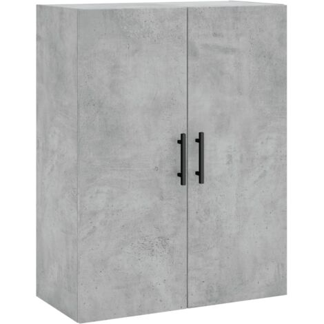 Armoire murale Salon,Meuble bas de Rangement,Meuble TV gris béton 69,5x34x90 cm -55125