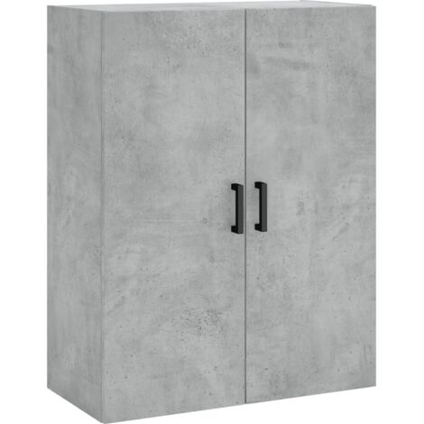 Armoire murale Salon,Meuble bas de Rangement,Meuble TV gris béton 69,5x34x90 cm -67693