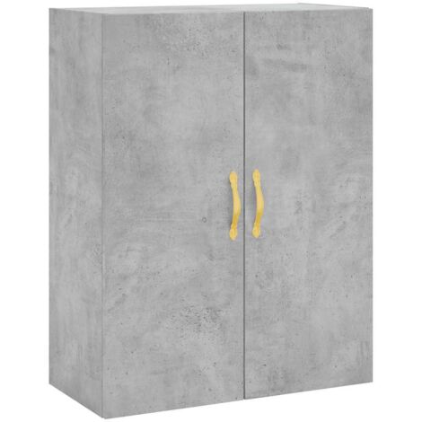 Armoire murale Salon,Meuble bas de Rangement,Meuble TV gris béton 69,5x34x90 cm -83881
