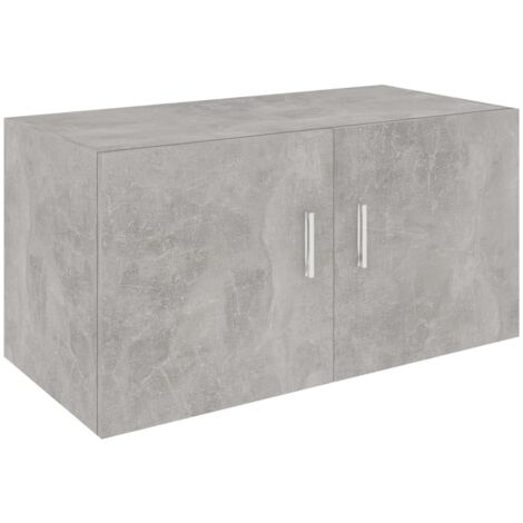 Armoire murale Salon,Meuble bas de Rangement,Meuble TV Gris béton 80x39x40 cm Aggloméré -28353