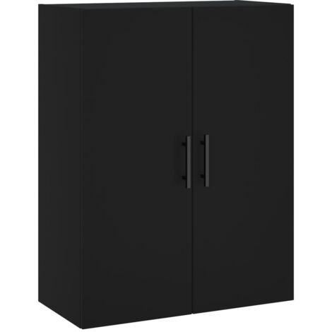 Armoire murale Salon,Meuble bas de Rangement,Meuble TV noir 69,5x34x90 cm -34009