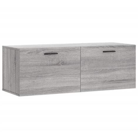 Armoire murale Salon,Meuble bas de Rangement,Meuble TV sonoma gris 100x36,5x35 cm bois d'ingénierie -32549