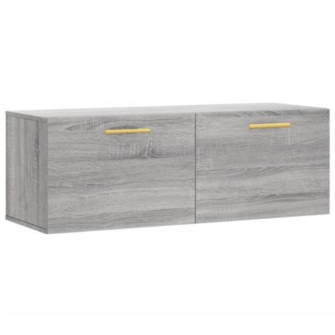 Armoire murale Salon,Meuble bas de Rangement,Meuble TV sonoma gris 100x36,5x35 cm bois d'ingénierie -86251