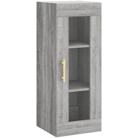 Armoire murale Salon,Meuble bas de Rangement,Meuble TV sonoma gris 34,5x34x90 cm -58738