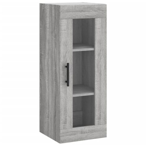 Armoire murale Salon,Meuble bas de Rangement,Meuble TV sonoma gris 34,5x34x90 cm -65050