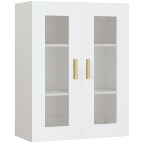 Armoire murale Salon,Meuble bas de Rangement,Meuble TV suspendue Blanc 69,5x34x90 cm -73879
