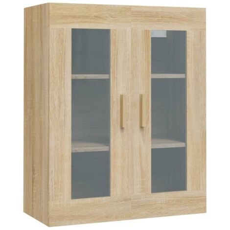 Armoire murale Salon,Meuble bas de Rangement,Meuble TV suspendue Chêne sonoma 69,5x34x90 cm -88094
