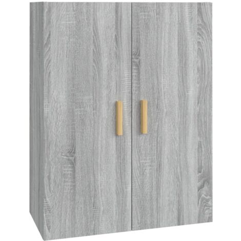 Armoire murale Salon,Meuble bas de Rangement,Meuble TV suspendue Sonoma gris 69,5x34x90 cm -56014