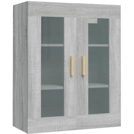 Armoire murale Salon,Meuble bas de Rangement,Meuble TV suspendue Sonoma gris 69,5x34x90 cm -76229