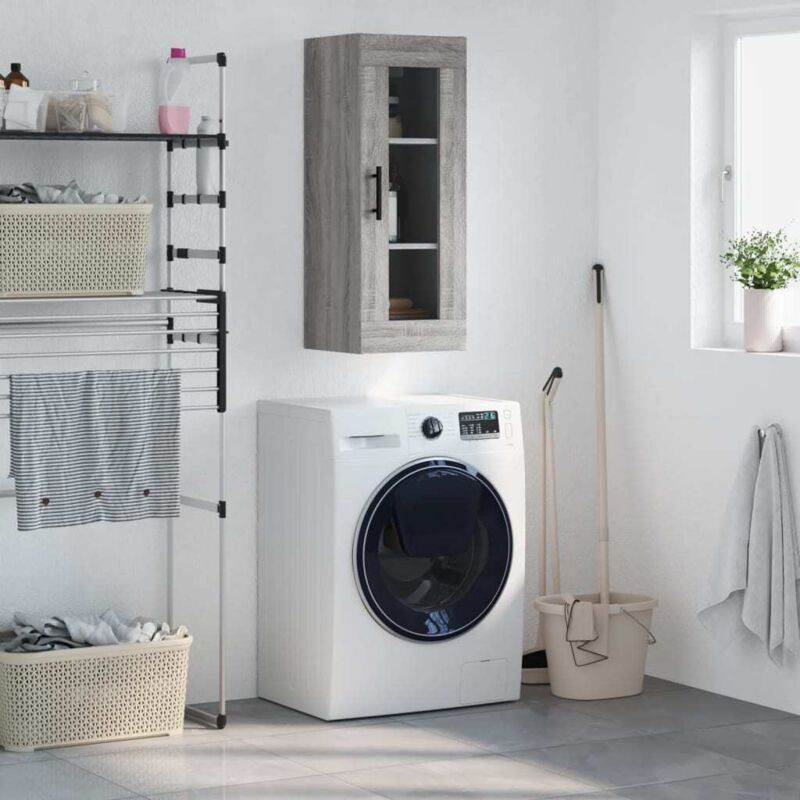 Vidaxl - Armoire murale sonoma gris 34,5x34x90 cm
