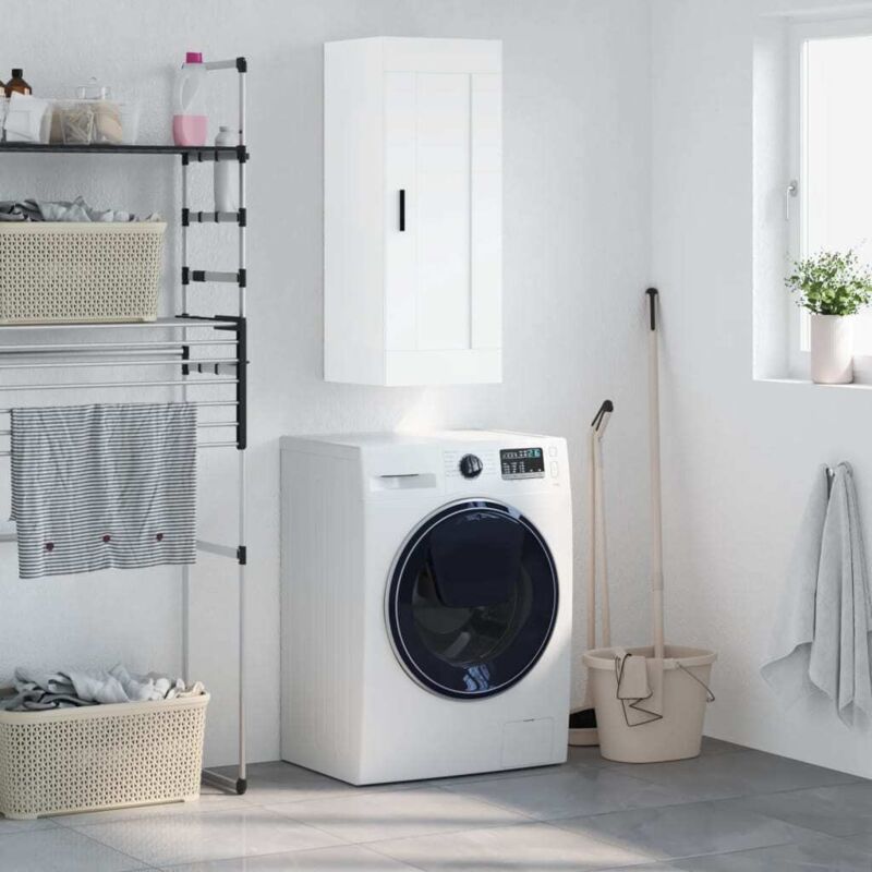 Armoire murale blanc 34,5x34x90 cm bois d'ingénierie vidaXL