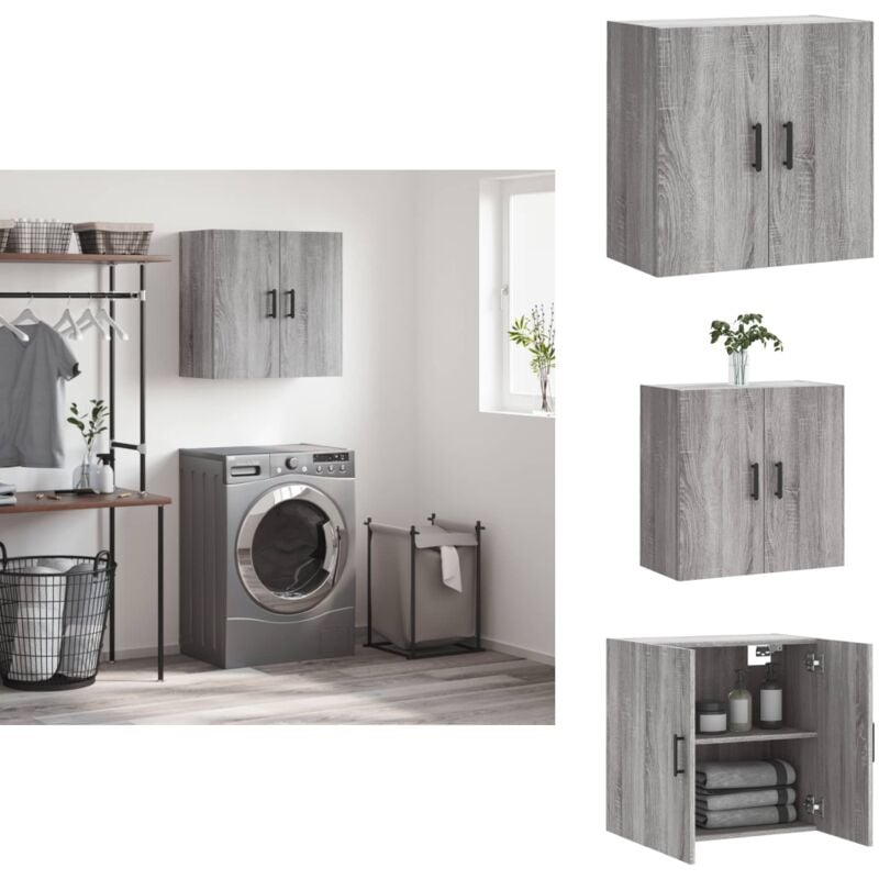 Vidaxl - Armoire murale sonoma gris 60x31x60 cm bois d'ingénierie - Armoire Murale - Meuble Rangement - Étagère Murale - Rangement Mural - Meubles