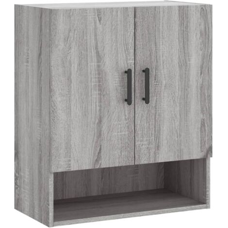Armoire murale sonoma gris 60x31x70 bois d'ingénierie