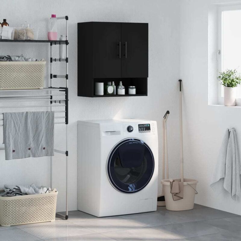 Vidaxl - Armoire murale noir 60x31x70 cm bois d'ingénierie