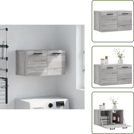 Armoire murale Sonoma gris 60x36,5x35 cm Bois d'ingénierie - Armoire Murale - Meuble Mural - Rangement Mural - Étagère Murale - Placard Mural