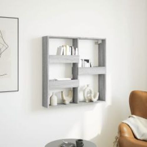 Armoire murale sonoma gris 80x15x80 bois d'ingénierie