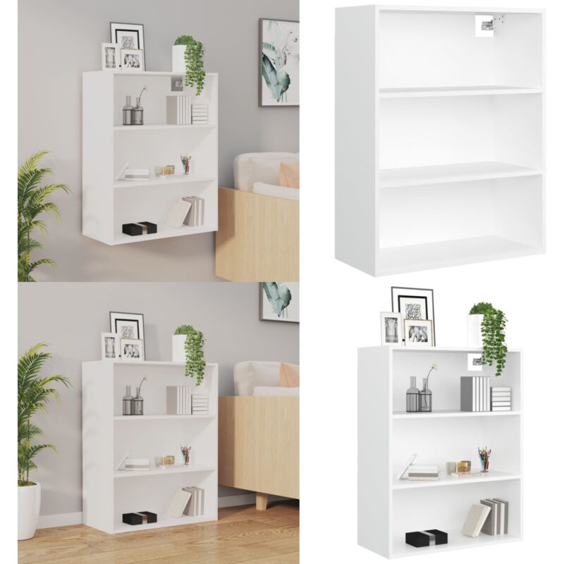 Vidaxl - Armoire murale suspendue Blanc 69,5x32,5x90 cm - Armoire Murale - Buffet Suspendu - Meuble Rangement - Étagère Murale - Décoration Murale