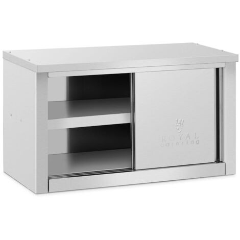 Armoire Murale Suspendue Inox Portes Coulissantes Cuisine 900 x 400 x 500 mm