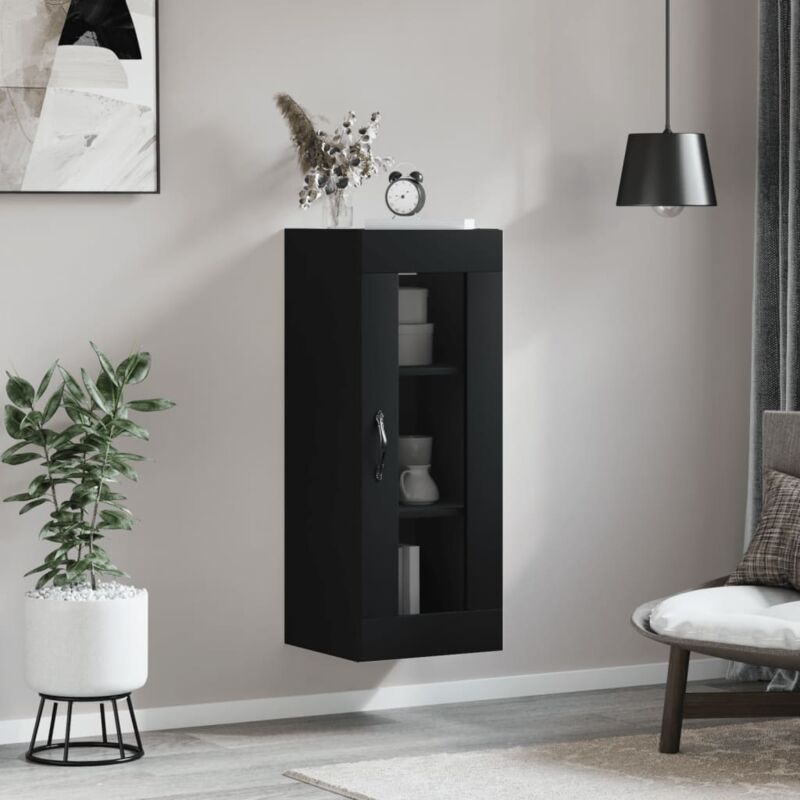 Vidaxl - Armoire murale noir 34,5x34x90 cm