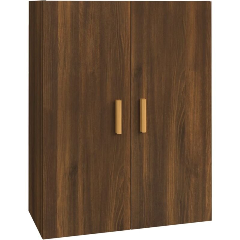 Jinlefu - Armoire murale suspendue Chêne marron 69,5x34x90 cm vidaXL