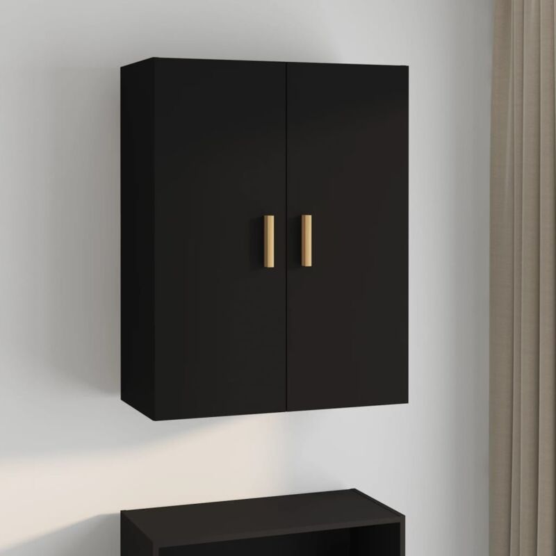 Maison Chic - Armoire murale suspendue Étagère Murale Meuble de rangement Noir 69,5x34x90 cm 65733