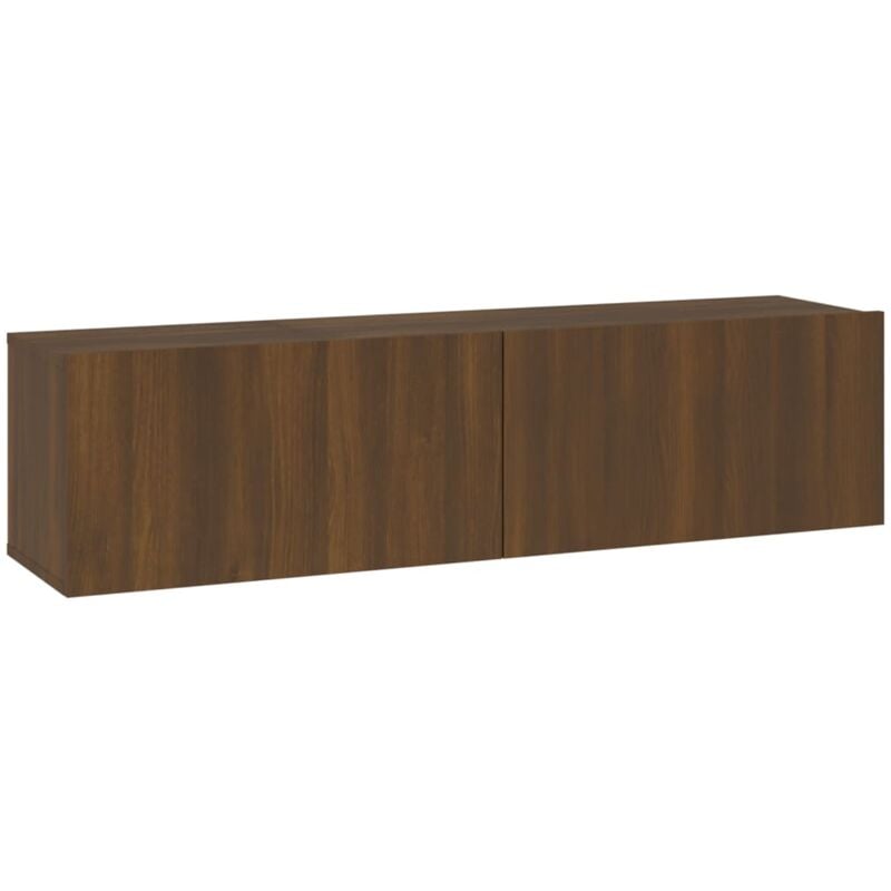 Armoire murale TV chêne 120 x 30 x 30 cm bois d'ingénierie brun