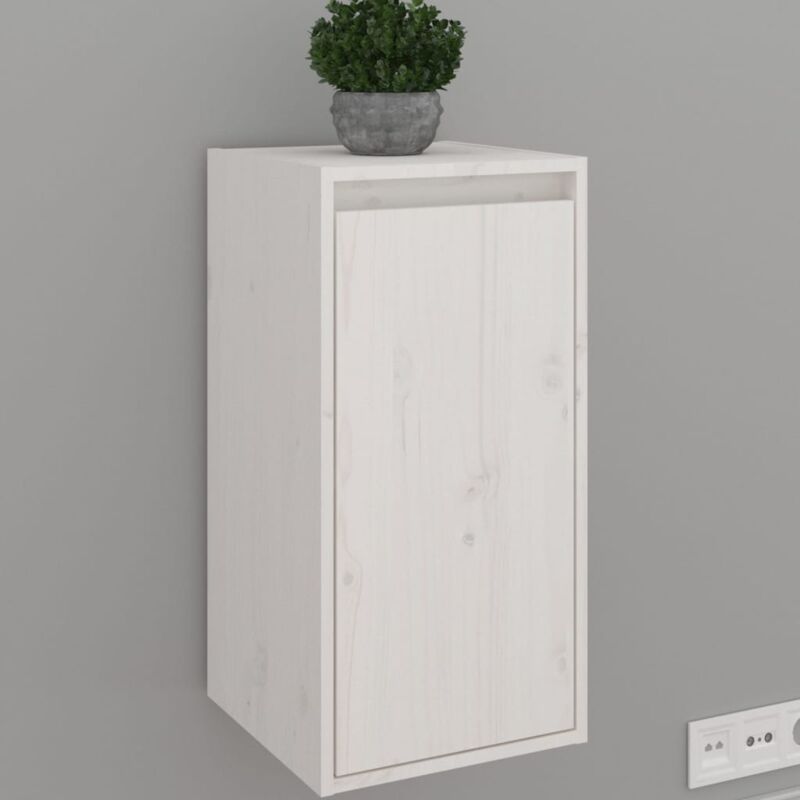 Design In - Armoire murale,Meuble de rangement,Armoire suspendue Blanc 30x30x60 cm Bois de pin massif CFW20710