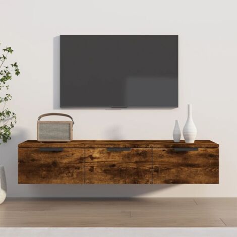 Armoire murales - Armoire de rangement Style Contemporain Chêne fumé 102x30x20 cm Bois d'ingénierie BV293009 - BonneVie