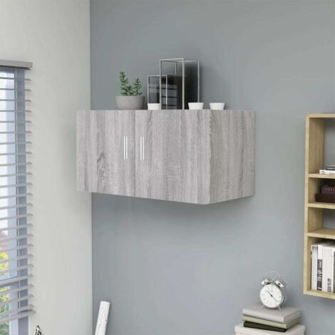 Armoire murales - Armoire de rangement Style Contemporain Sonoma gris 80x39x40 cm Bois d'ingénierie BV570780 - BonneVie