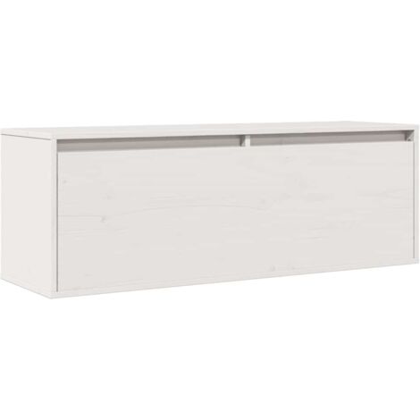 Armoire murales Design moderne, Armoire Etagère de rangement, Blanc 100x30x35 cm Bois de pin massif OIB3926E