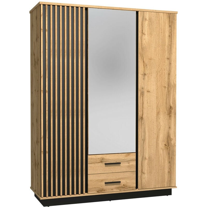 Mobilier1 - Armoire Tenodeu 120 , 194x146x52cm, Portes d'armoire: Avec des charnières, Nombre d'étagères: 0