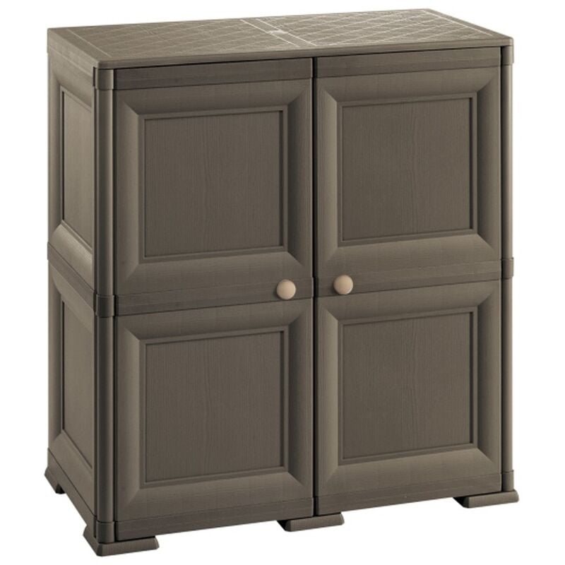 Armoire Omnimodus - 2 modules avec porte en bois modèle Angora en wengue