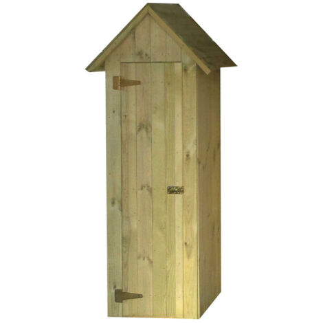 Cerland – Armoire de jardin en pin sylvestre traité autoclave – Dimensions 54x48,6x181,8 cm – 3 étagères pour rangement optimisé – Résistante aux intempéries