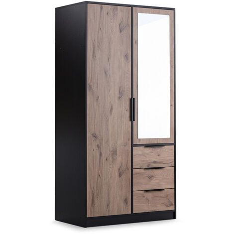 Armoire Ophdome 103 , 200x100x58cm, Portes d'armoire: Avec des charnières, Nombre d'étagères: 3