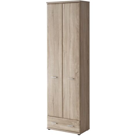 Armoire-penderie - ARMARIO - 60 cm x 203 cm x 32 cm   - Chêne - Livraison gratuite