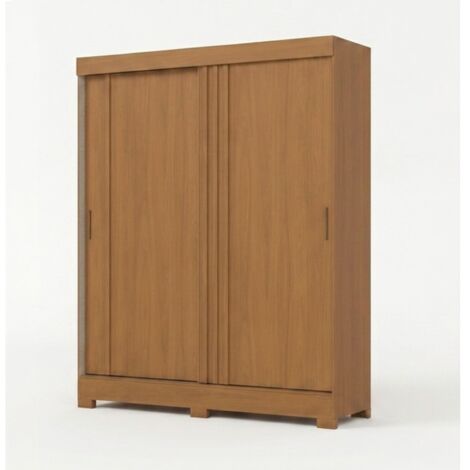 Armoire Penderie Auror - Chêne Cannelle Naturel / Beige