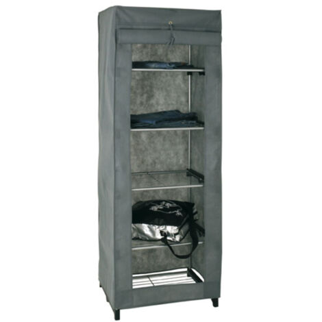 Armoire Penderie Design "Vêtements" 60cm Gris