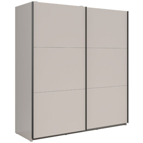 Armoire placard à 2 portes coulissantes coloris Beige Kashmir - Longueur 183 x Profondeur 60 x Hauteur 195,5 cm