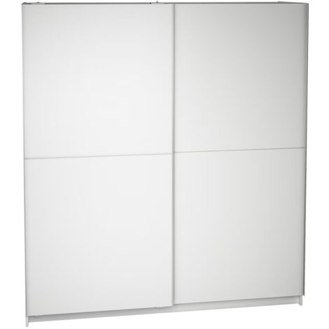 Armoire placard / meuble de rangement coloris blanc - Hauteur 200 x Longueur 180 x Profondeur 60 cm