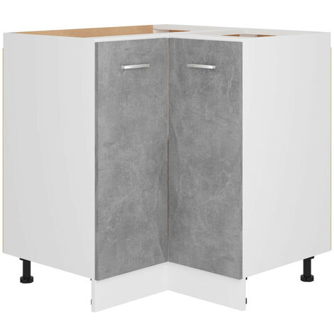 Armoire plancher d'angle Gris béton 75,5x75,5x80,5