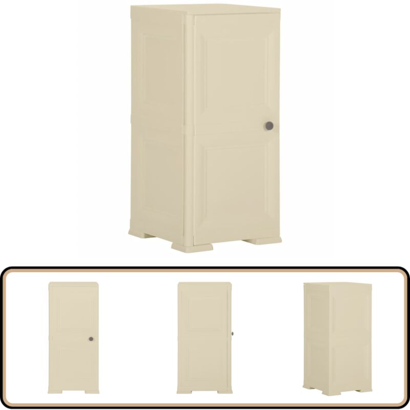 Vidaxl - Armoire plastique 40x43x85,5 cm design de bois blanc angora - Meuble De Rangement - Armoire Blanche - Placard Pratique - Organisation