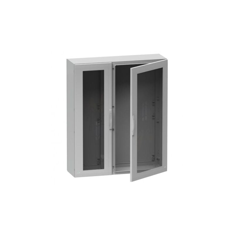 Schneider Electric - Armoire polyester 1000x1000x320mm grise RAL7035 avec porte vitrée IP65 schneider NSYPLA10103TG